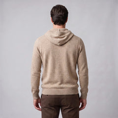 Hoodie met trekkoord en ribbels