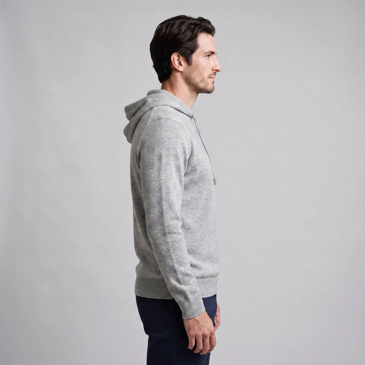 Hoodie met trekkoord en ribbels