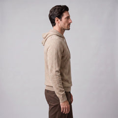 Hoodie met trekkoord en ribbels