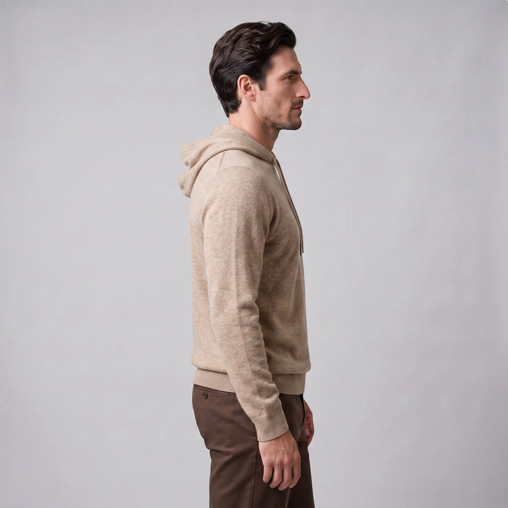 Hoodie met trekkoord en ribbels