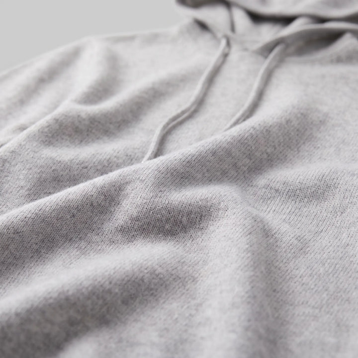 Hoodie met trekkoord en ribbels