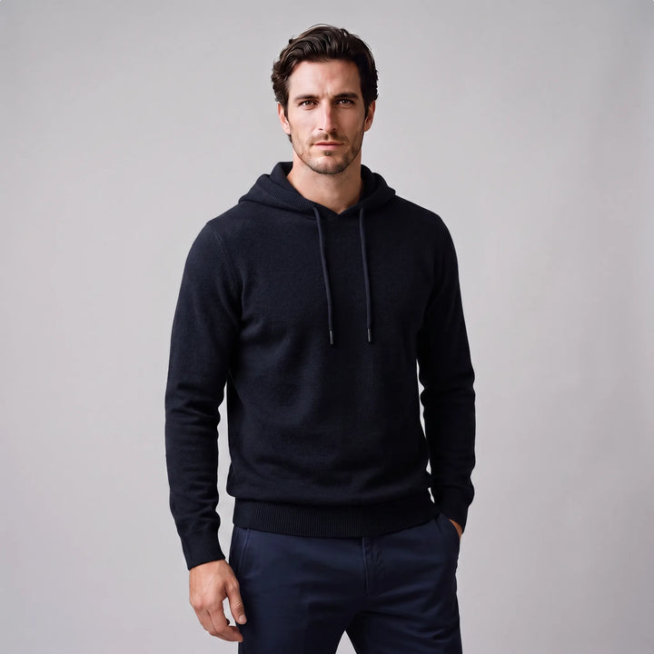 Hoodie met trekkoord en ribbels