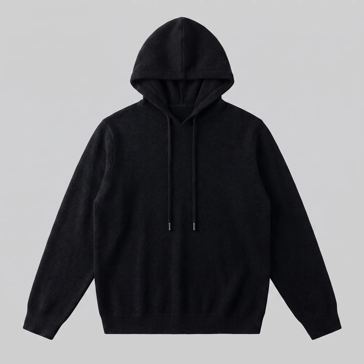 Hoodie met trekkoord en ribbels