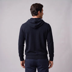 Hoodie met trekkoord en ribbels