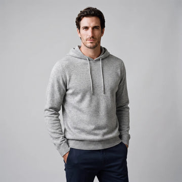 Hoodie met trekkoord en ribbels