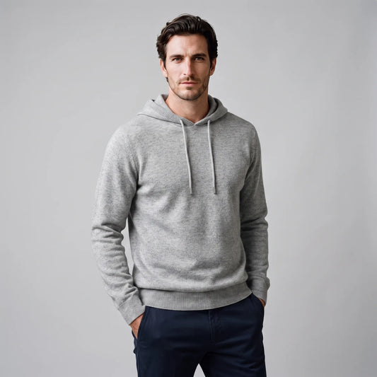 Hoodie met trekkoord en ribbels