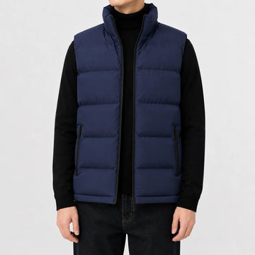 Gilet met hoge kraag en rits