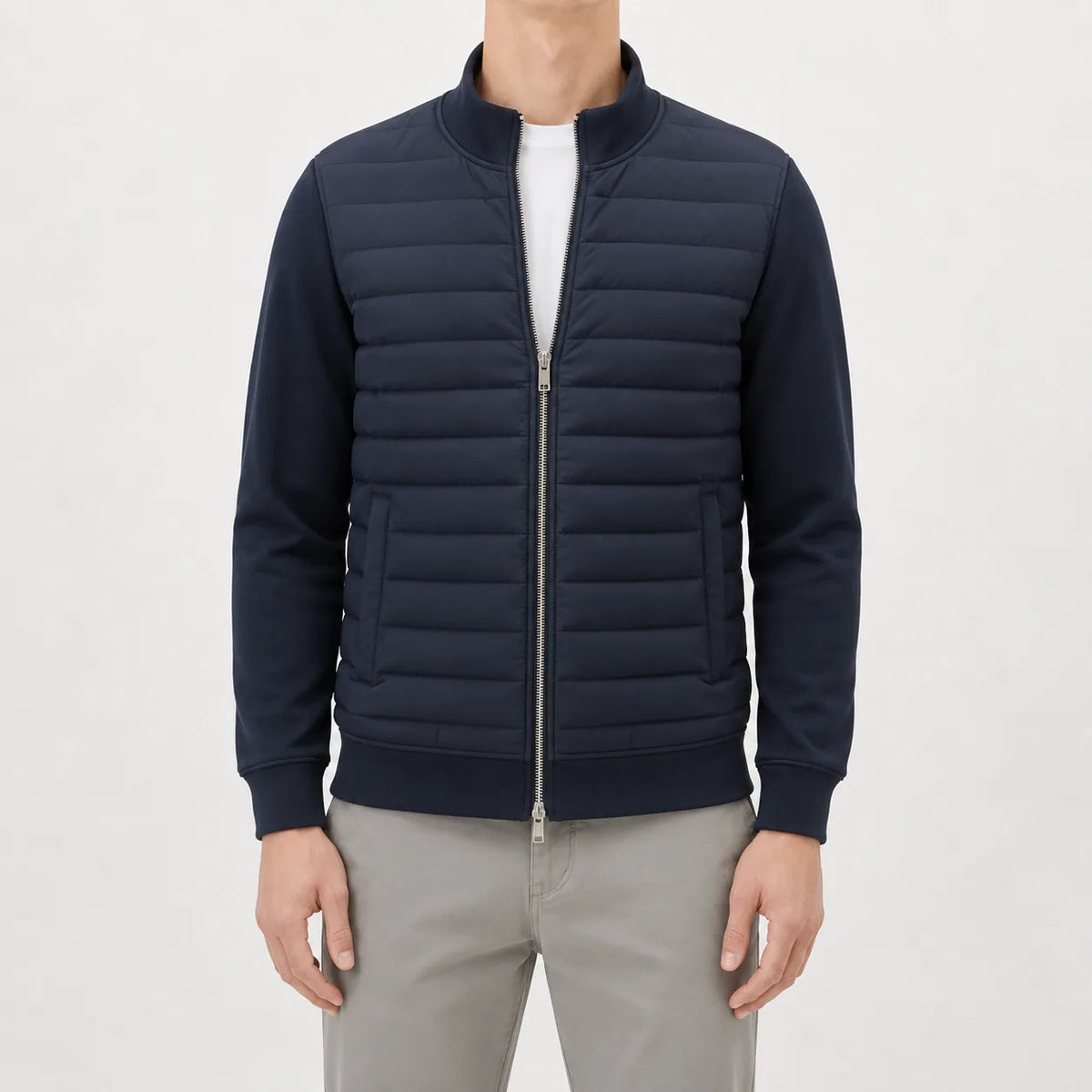 Puffer jacket met quilted design