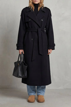 Oversized wollen trenchcoat