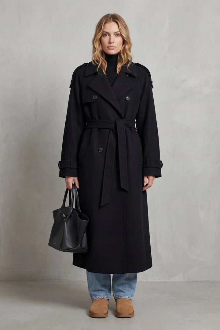 Oversized wollen trenchcoat