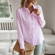 Elegante ruche longsleeve blouse