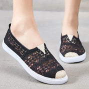 Kate | Plat zool espadrilles van canvasstof