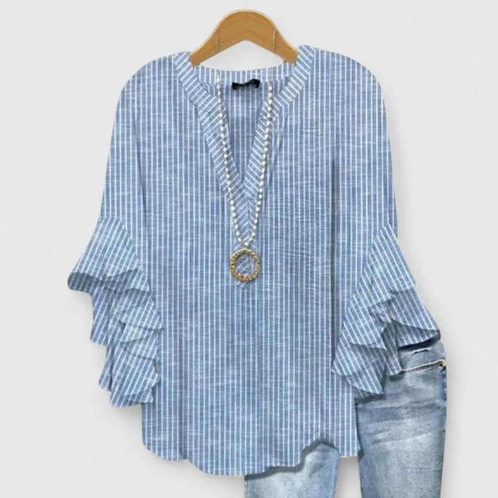 Blouse met bloemenprint en ruffled mouwen