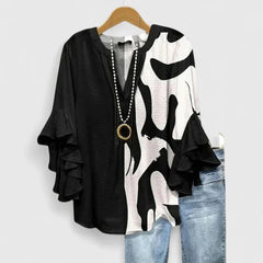 Blouse met bloemenprint en ruffled mouwen