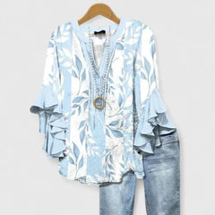 Blouse met bloemenprint en ruffled mouwen