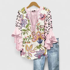 Blouse met bloemenprint en ruffled mouwen