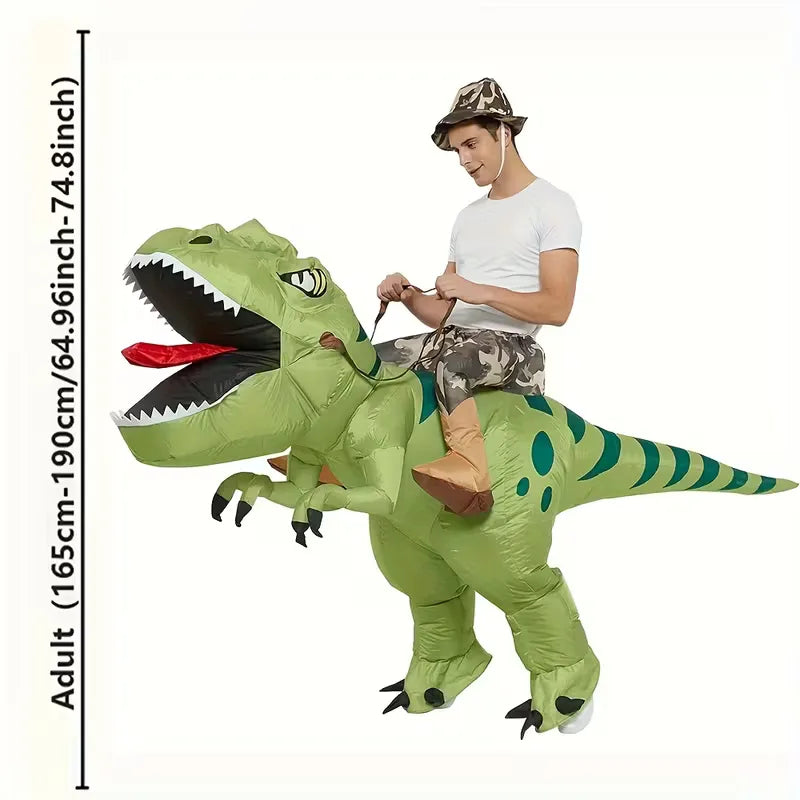 Opblaasbaar kostuum met camouflagebroek en hoed