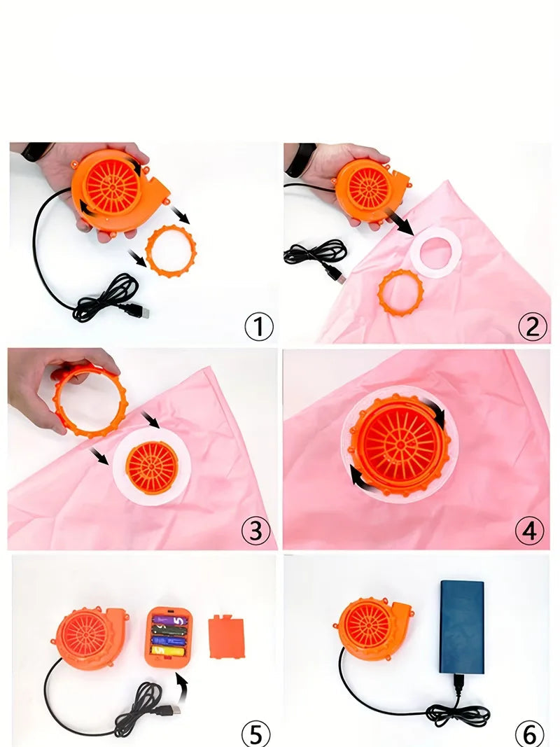 Opblaasbaar kostuum met koeienpatroon