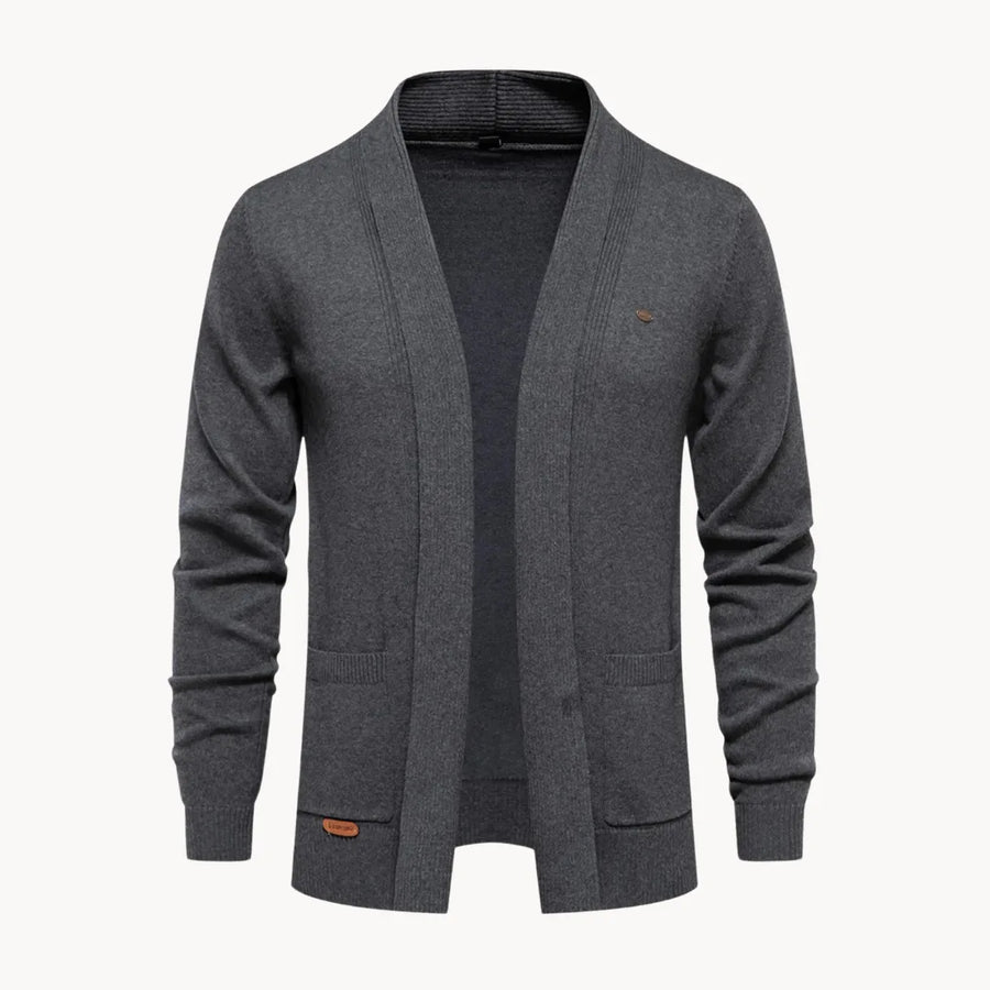 Open cardigan met v-hals en lange mouwen