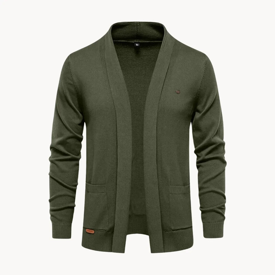 Open cardigan met v-hals en lange mouwen