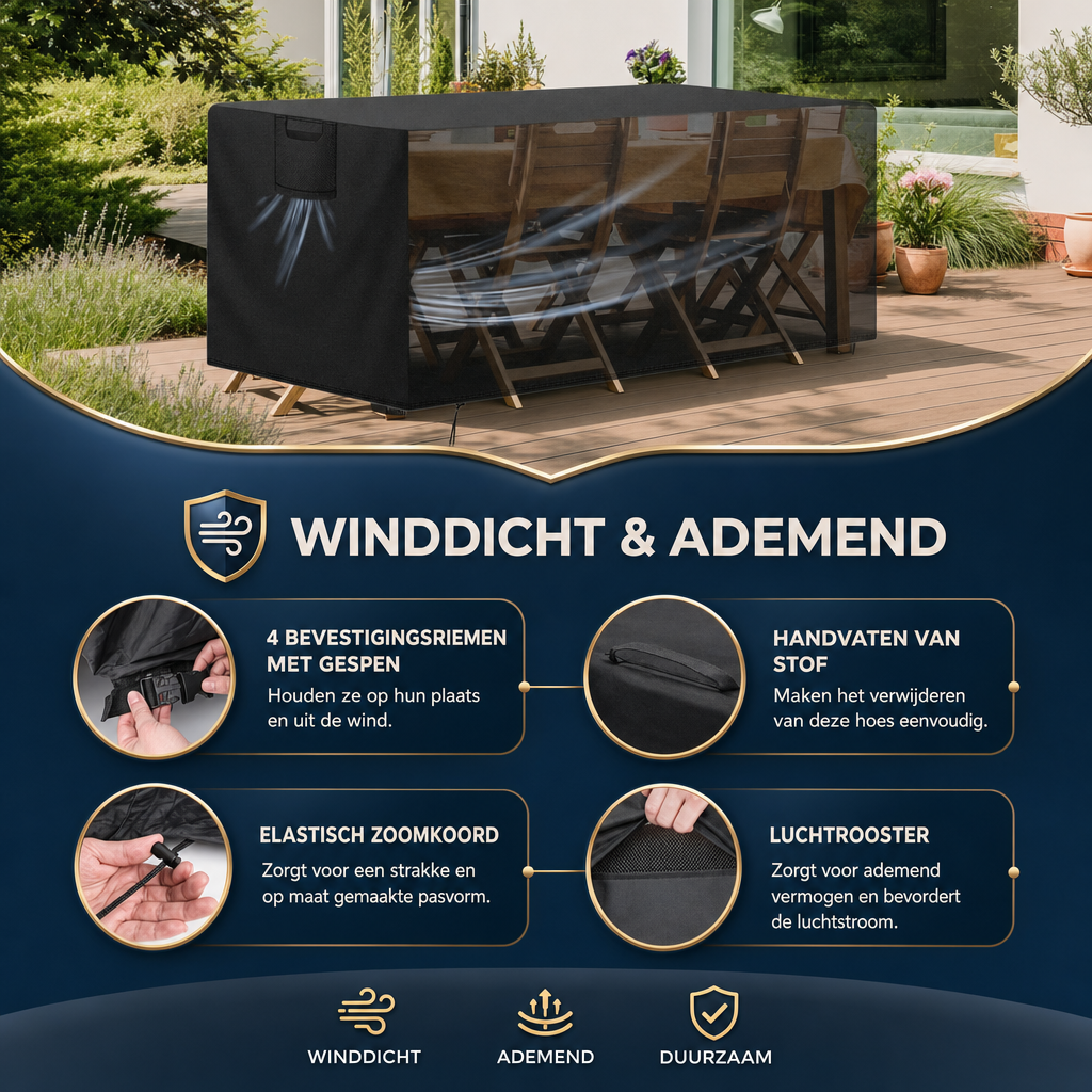 Wodoodporny Pokrowiec na Meble Ogrodowe 420D Oxford - Pokrowiec Zewnętrzny