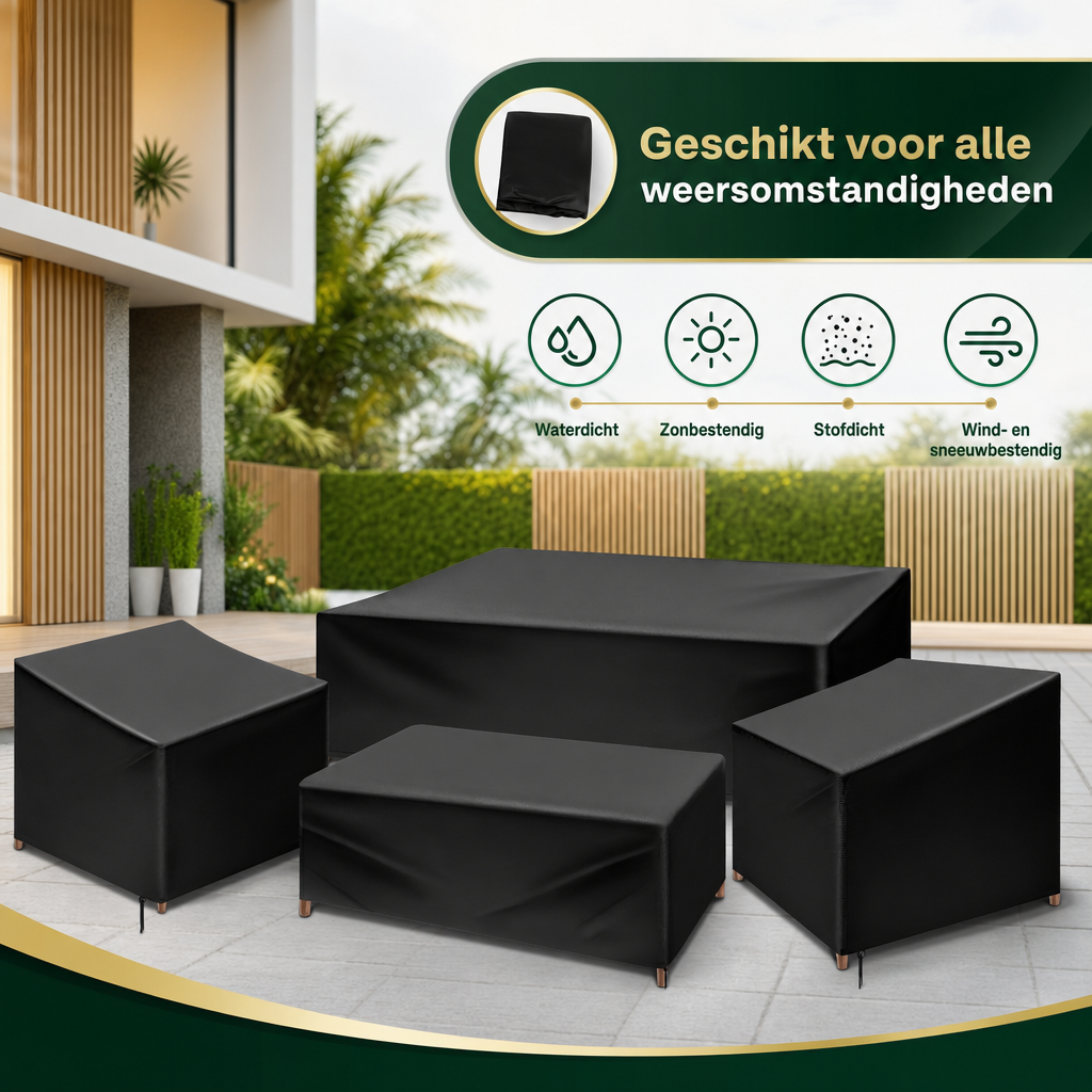 Garden Furniture Cover Set 4 Pieces Waterproof - Protective Cover Patio Furniture