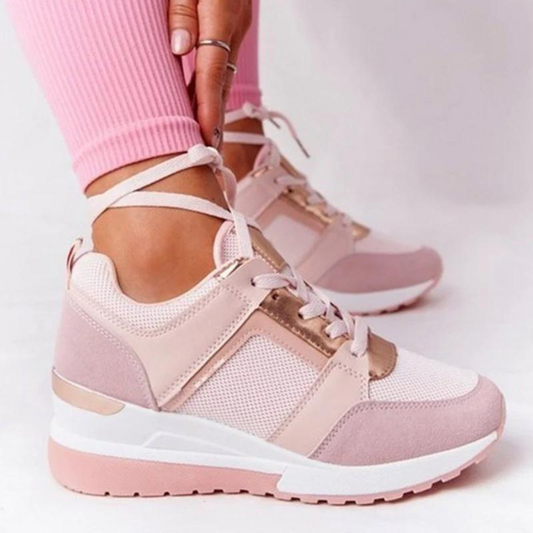 Dames sneakers ontworpen voor een moeiteloze combinatie van fashion en gemak. Gemaakt van ademende en duurzame materialen, bieden ze optimale ondersteuning voor de voetboog en verlichting van eventuele pijn. Geschikt voor zowel dagelijks gebruik als speciale gelegenheden. Maattabel beschikbaar voor diverse maten.