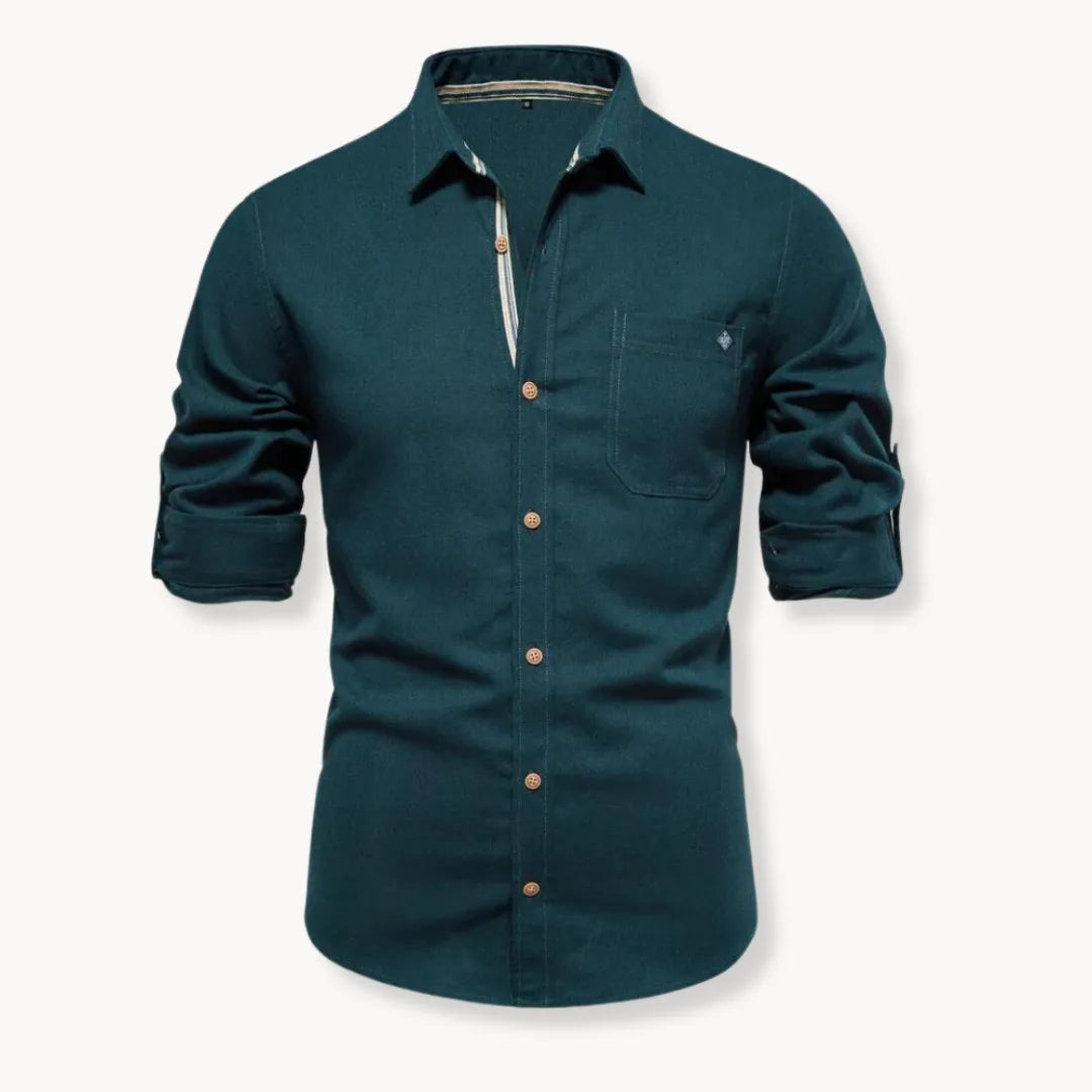 Overhemd met button-down kraag en borstzak