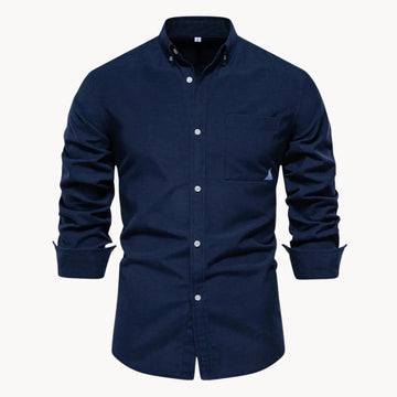 Overhemd met button-down kraag en borstzak