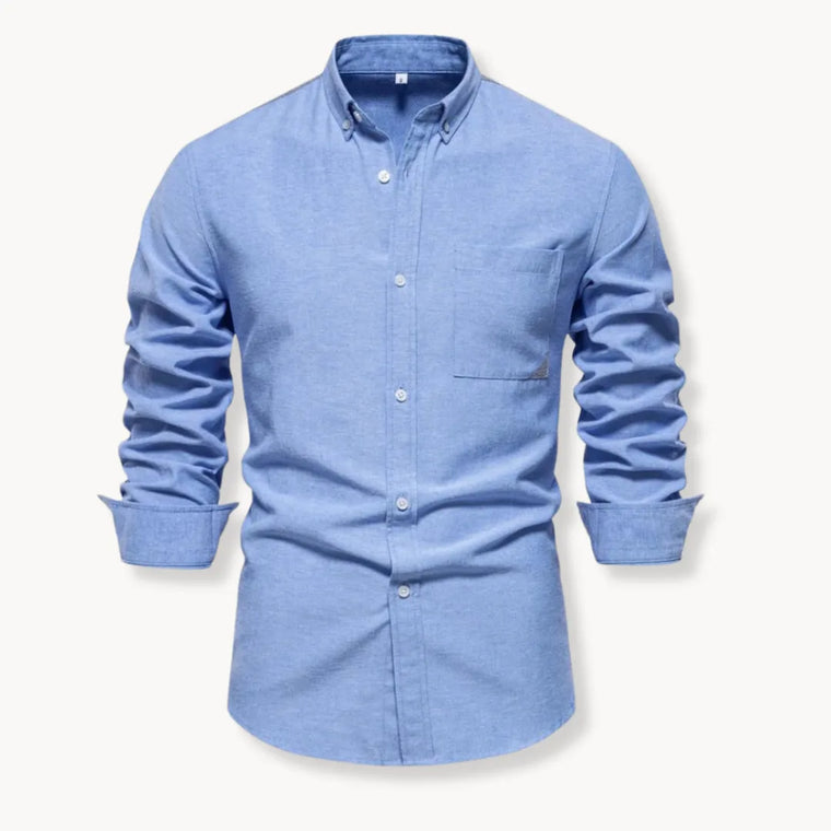 Overhemd met button-down kraag en borstzak