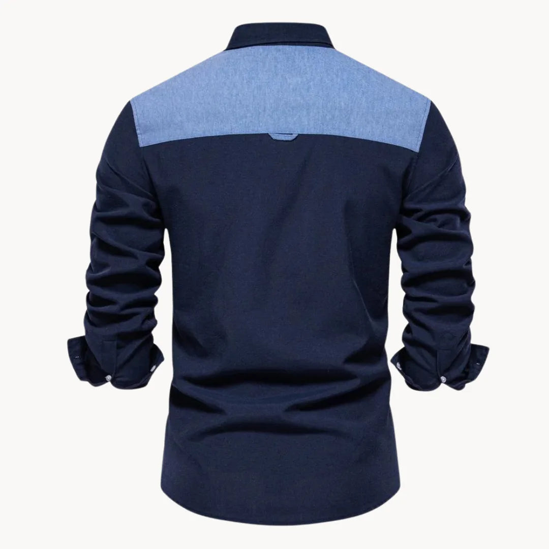 Overhemd met button-down kraag en borstzak