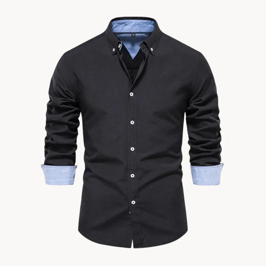 Overhemd met button-down kraag en lange mouwen