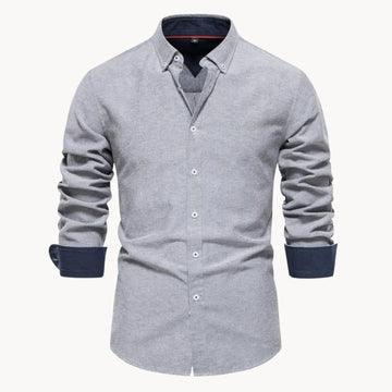 Overhemd met button-down kraag en lange mouwen