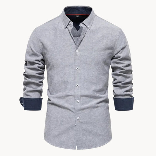 Overhemd met button-down kraag en lange mouwen