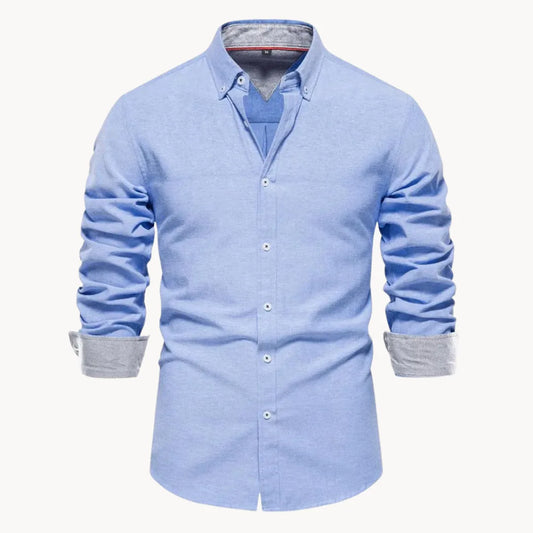 Overhemd met button-down kraag en lange mouwen