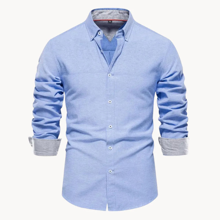 Overhemd met button-down kraag en lange mouwen
