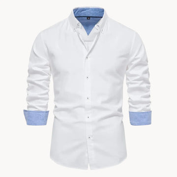 Overhemd met button-down kraag en lange mouwen