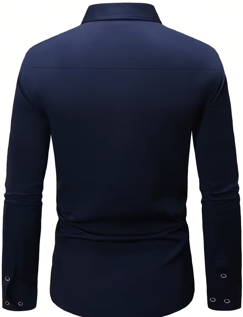 Overhemd met geometrisch patroon en slim fit