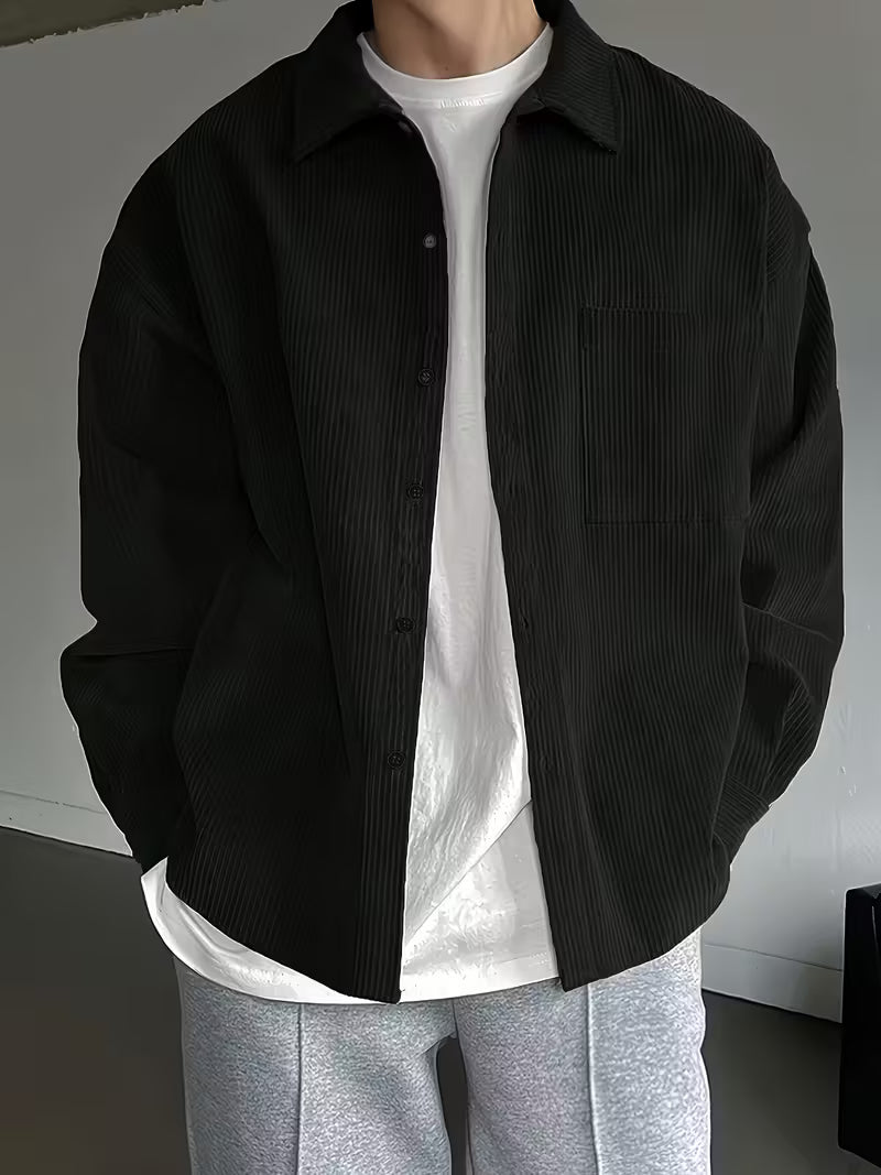 Overhemd met losse pasvorm en puntkraag