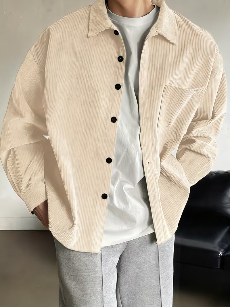 Overhemd met losse pasvorm en puntkraag