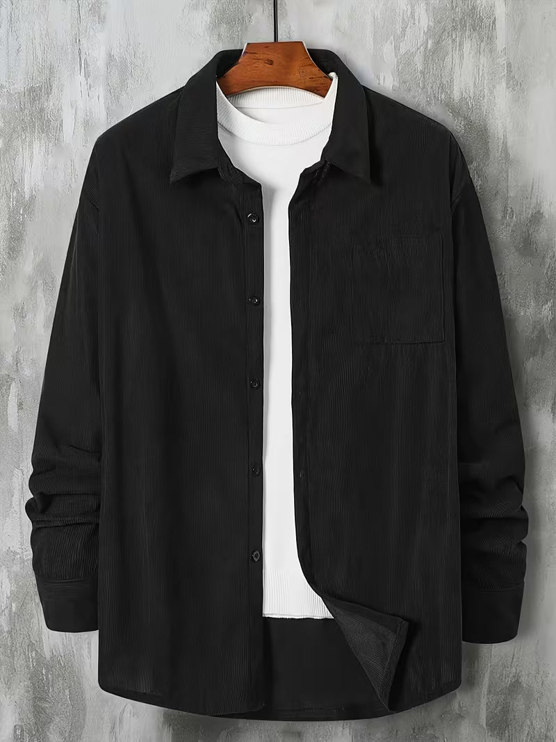 Overhemd met losse pasvorm en puntkraag