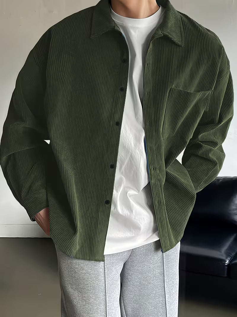 Overhemd met losse pasvorm en puntkraag