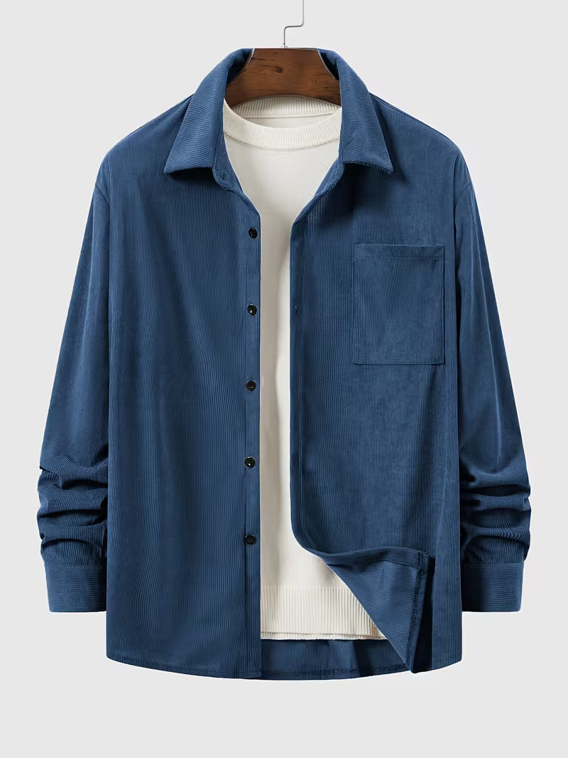 Overhemd met losse pasvorm en puntkraag