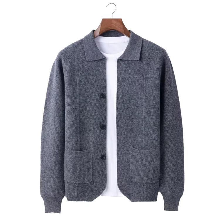 Overhemd van 100% cashmere met knoopsluiting