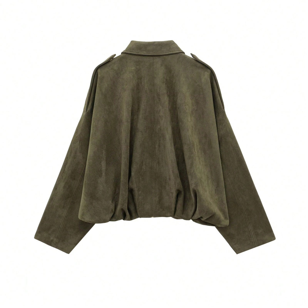 Oversized bomberjack met rits en opstaande kraag