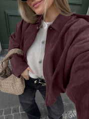 Oversized bomberjack met rits en opstaande kraag