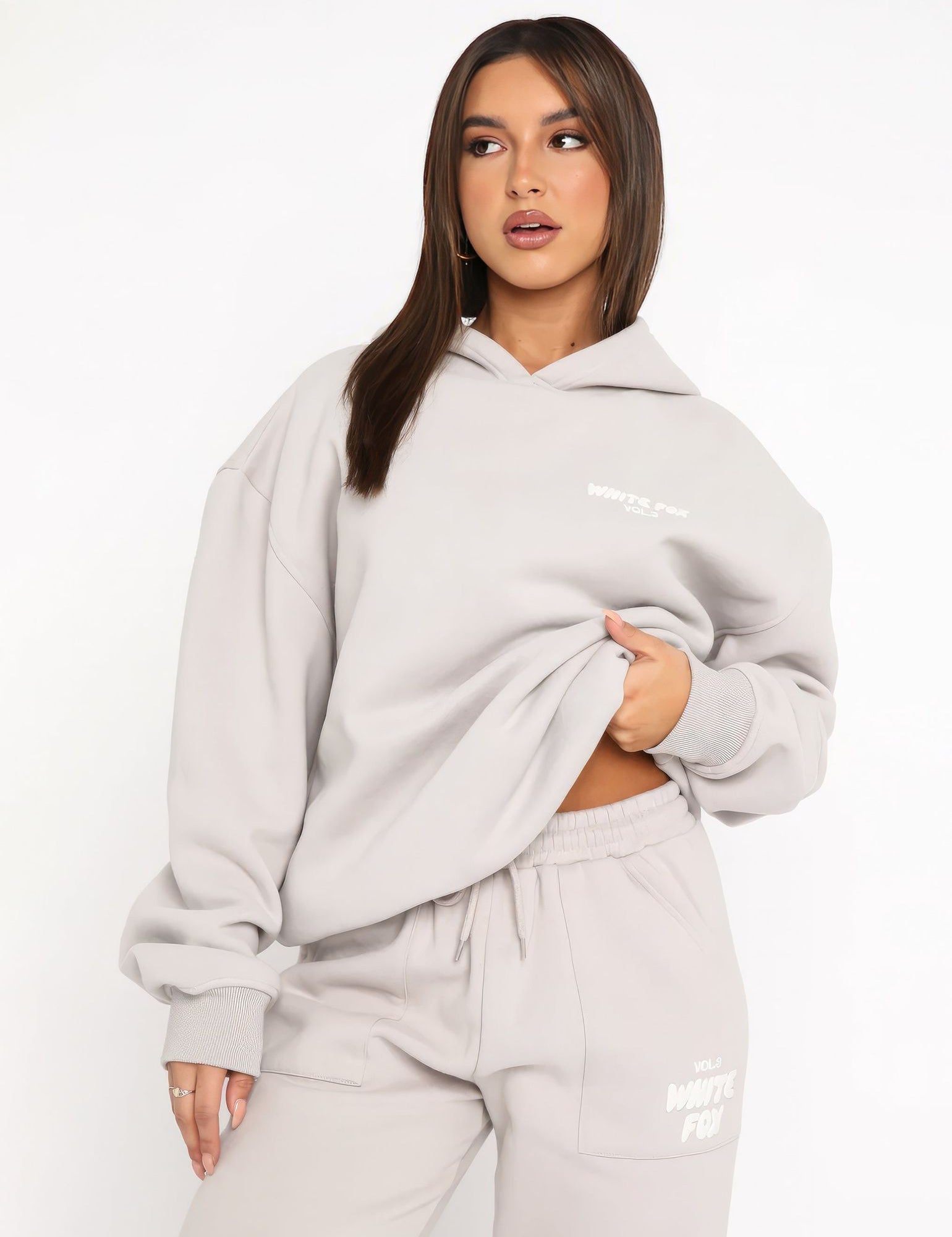 Oversized hoodie met capuchon en lange mouwen