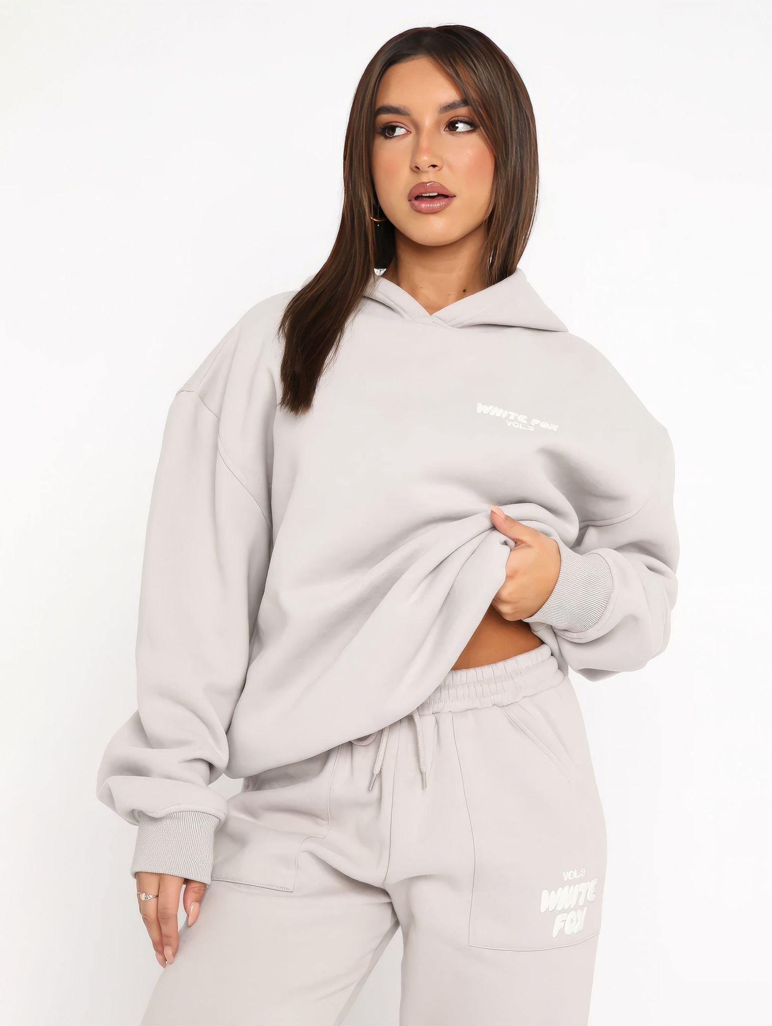 Oversized hoodie met capuchon en lange mouwen