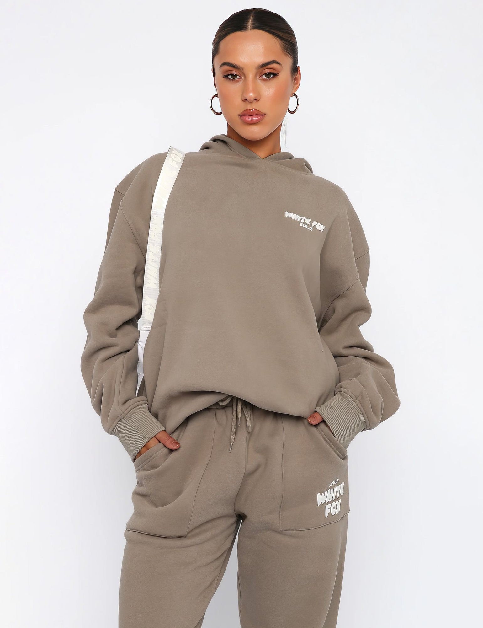 Oversized hoodie met capuchon en lange mouwen