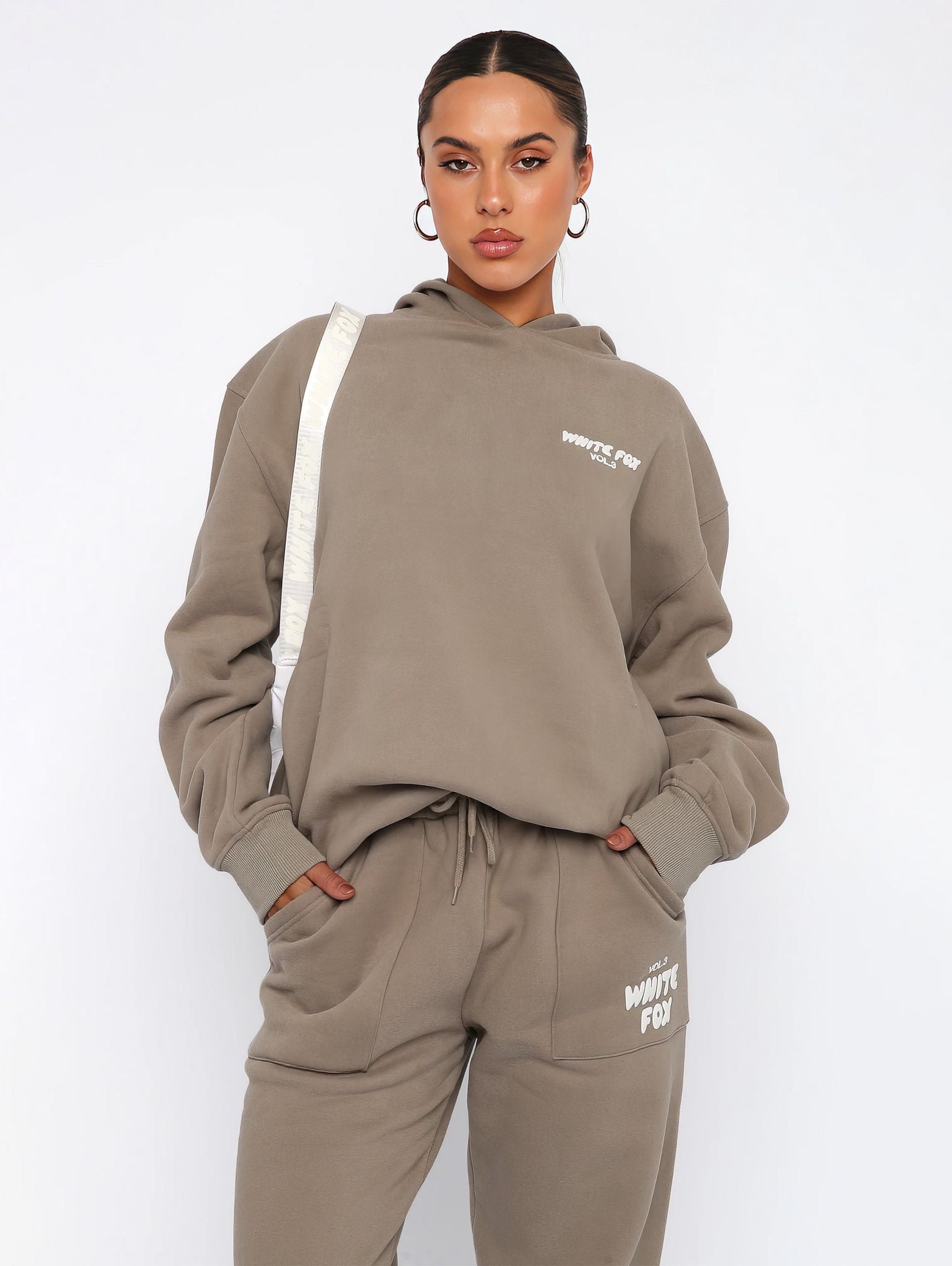 Oversized hoodie met capuchon en lange mouwen